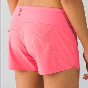 Lululemon Run Times Short *4-way Stretch Size 4 color Pink Lemonade